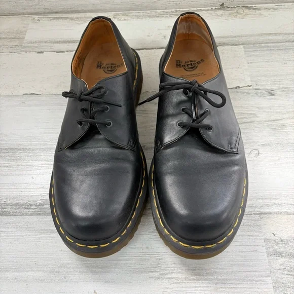 Dr. Martens Men’s Size 13 Lace Up Smooth Leather Oxford Shoes In Black